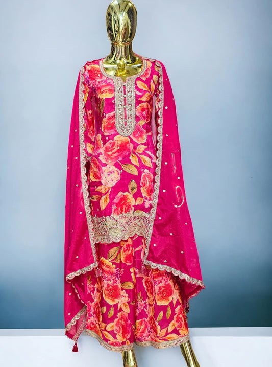 Pure Silk Dress with Digital Print