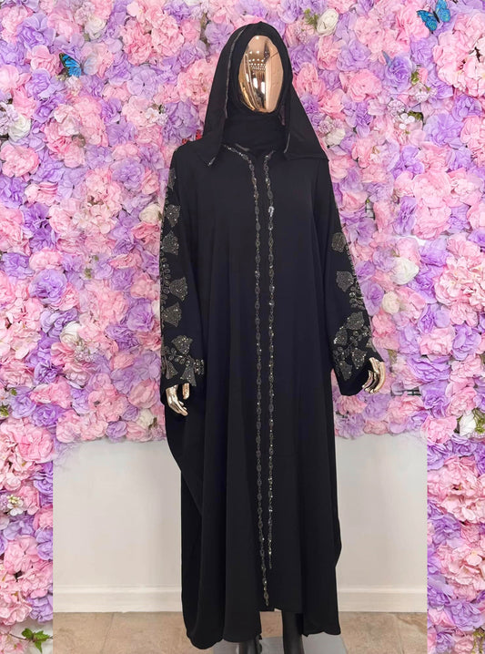 Leaf Design Abaya | 20% OFF