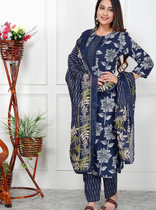 Cotton 3 Piece Suit