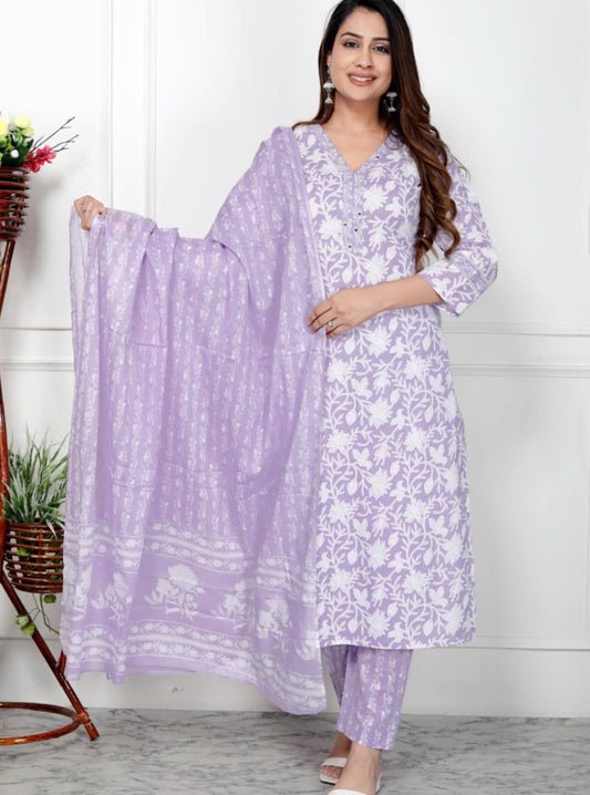Cotton 3 Piece Suit